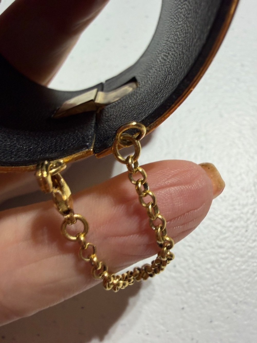 Celine Flawed Beauty Goldtone Clamper Cuff  (4) - Picture 10 of 11